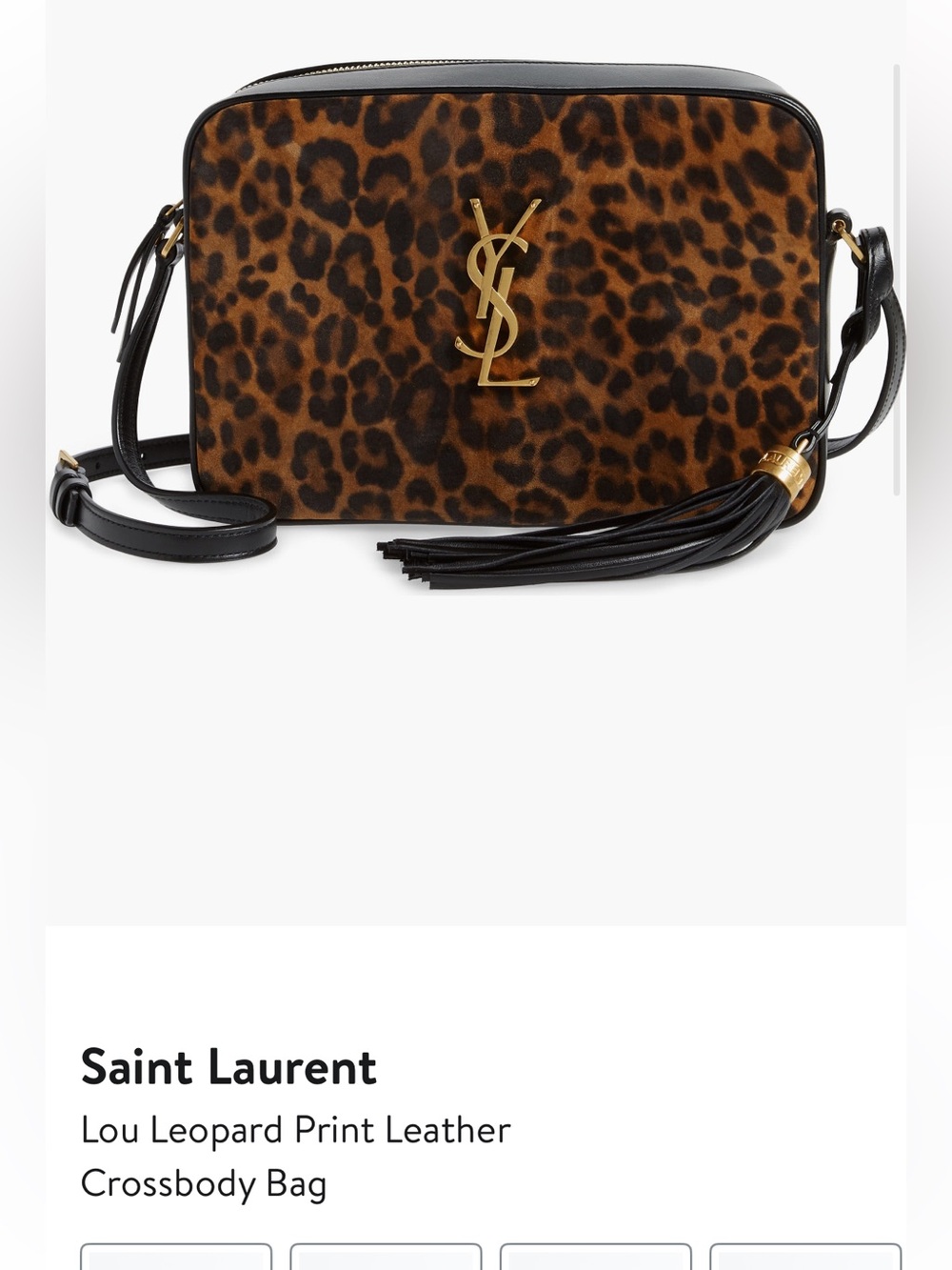 Yves Saint Laurent Leopard Print Camera Bag with Tassel - Picture 14 of 14
